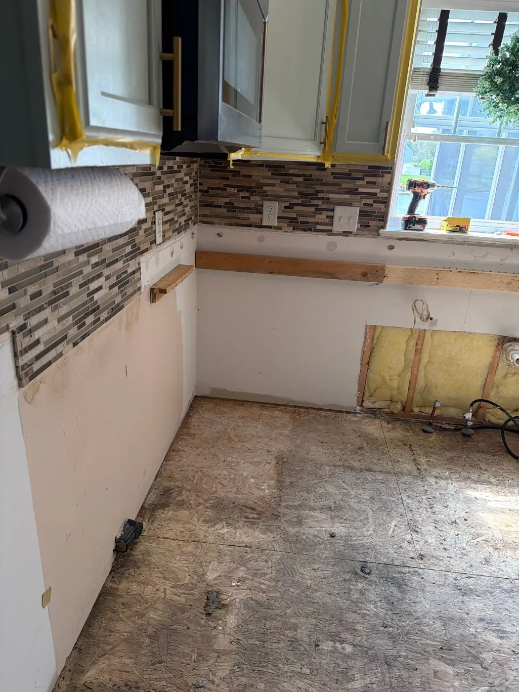 Containment setup for mold remediation in Stonybrook home